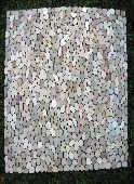 Naravni kamen RF green flat mosaic doormat 50cmx70cm, rf white mosaic tile flat